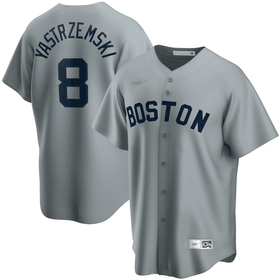 Men's Boston Red Sox Nike Gray Road Replica Custom Jersey