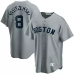 Men's Boston Red Sox Carl Yastrzemski #8 Nike Gray Road Cooperstown Collection Player Jersey - thejerseys