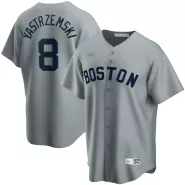 Men Boston Red Sox Carl Yastrzemski #8 Grey Replica Jersey - thejerseys