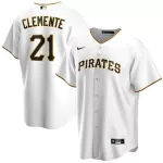 Men's Pittsburgh Pirates Roberto Clemente #21 Nike White Home 2020 Replica Jersey - thejerseys