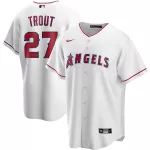Men's Los Angeles Angels Mike Trout #27 Nike White Home 2020 Replica Jersey - thejerseys