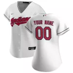 Women's Cleveland Indians Nike White 2020 Home Replica Custom Jersey - thejerseys