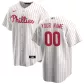 Men Philadelphia Phillies Home White&Red Custom Replica Jersey - thejerseys