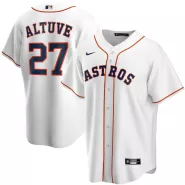 Men Houston Astros José Altuve #27 Home White Replica Jersey - thejerseys