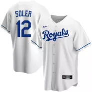 Men Kansas City Royals Jorge Soler #12 Home White Replica Jersey - thejerseys