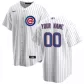 Men Chicago Cubs Home White&Royal Custom Replica Jersey - thejerseys