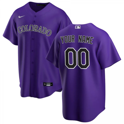 Men's Nike Purple Colorado Rockies Alternate Replica Team Jersey