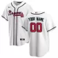 Men Atlanta Braves Home White Custom Replica Jersey - thejerseys