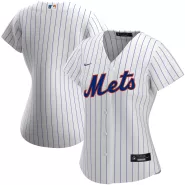 Women New York Mets Home White&Royal Replica Jersey - thejerseys