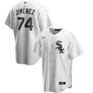 Men's Chicago White Sox Eloy Jimenez #74 Nike White&Roayl Home Replica Jersey - thejerseys