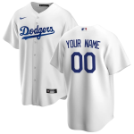 Men's Los Angeles Dodgers Nike White 2020 Home Custom Replica Jersey