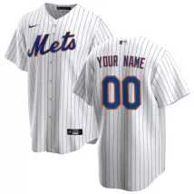 Men's New York Mets Nike White&Royal Home 2020 Replica Custom Jersey - thejerseys