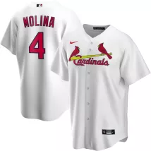 Men's St. Louis Cardinals Yadier Molina #4 Nike White Home 2020 Replica Jersey - thejerseys