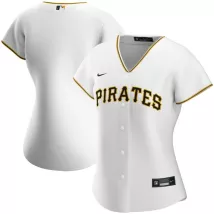 Women's Pittsburgh Pirates Nike White 2020 Home Replica Custom Jersey - thejerseys