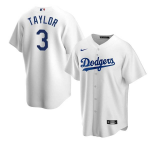 Men's Los Angeles Dodgers Chris Taylor #3 Nike White 2020 Replica Jersey