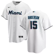 Men's Miami Marlins Brian Anderson #15 Nike White Home 2020 Replica Jersey - thejerseys