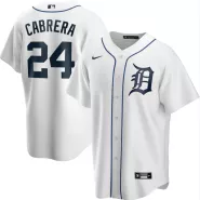 Men Detroit Tigers Miguel Cabrera #24 Home White Replica Jersey - thejerseys