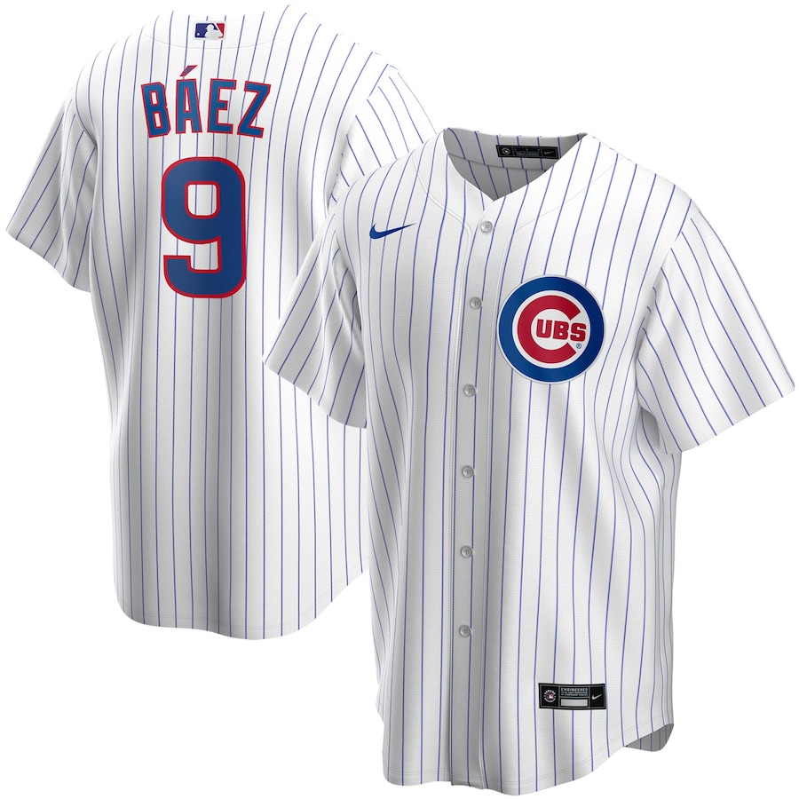 Javier Baez #9 Chicago Cubs BLUE Printed Baseball Jersey