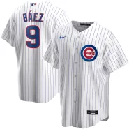 Men's Chicago Cubs Javier Baez #9 Nike White Home Player Jersey - thejerseys