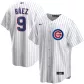 Men Chicago Cubs Javier Baez #9 Home White Replica Jersey - thejerseys