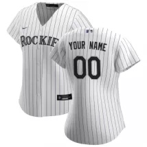 Women's Colorado Rockies Nike White&Purple 2020 Home Replica Custom Jersey - thejerseys