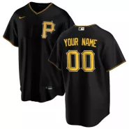 Men's Pittsburgh Pirates Nike Black Alternate 2020 Replica Custom Jersey - thejerseys