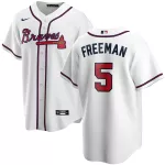 Men's Atlanta Braves Freddie Freeman #5 White Home 2020 Replica Player Jersey - thejerseys