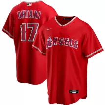 Men's Los Angeles Angels Shohei Ohtani #17 Nike Scarlet 2020 Alternate Replica Jersey - thejerseys