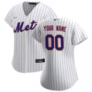 Women's New York Mets Nike White&Royal 2020 Home Replica Custom Jersey - thejerseys