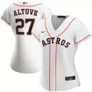 Women Houston Astros José Altuve #27 Home White Replica Jersey - thejerseys