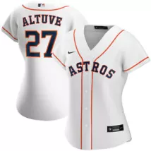 Women's Houston Astros José Altuve #27 Nike White Home 2020 Replica Jersey - thejerseys