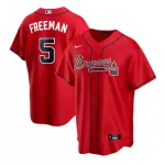 Men's Atlanta Braves Freddie Freeman #5 Red 2020 Replica Player Jersey - thejerseys