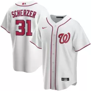 Men Washington Nationals Max Scherzer #31 Home White Replica Jersey - thejerseys