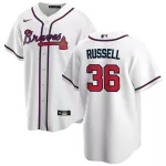 Men's Atlanta Braves James Russell #36 White Home 2020 Replica Player Jersey - thejerseys
