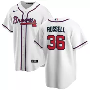 Men Atlanta Braves James Russell #36 Home White Replica Jersey - thejerseys