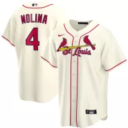 Men's St. Louis Cardinals Yadier Molina #4 Nike Cream Alternate 2020 Replica Jersey - thejerseys