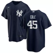 Men's New York Yankees Gerrit Cole #45 Nike Navy Alternate 2020 Replica Jersey - thejerseys