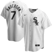 Men Chicago White Sox Tim Anderson #7 Home White Replica Jersey - thejerseys