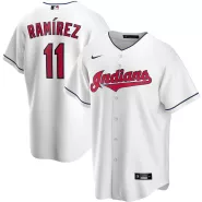 Men Cleveland Indians Jose Ramirez #11 Home White Replica Jersey - thejerseys