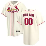 Men's St. Louis Cardinals Nike Cream Alternate 2020 Replica Custom Jersey - thejerseys