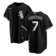 Men's Chicago White Sox Tim Anderson #7 Nike Black Home 2020 Replica Jersey - thejerseys