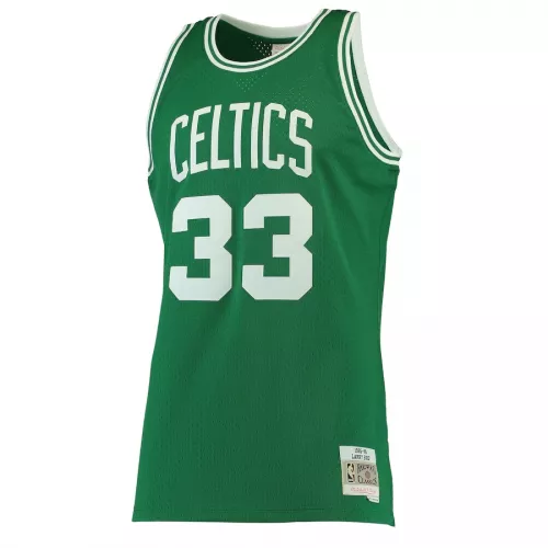 Men's Boston Celtics Larry Bird #33 Green Hardwood Classics Jersey 85-86 - thejerseys