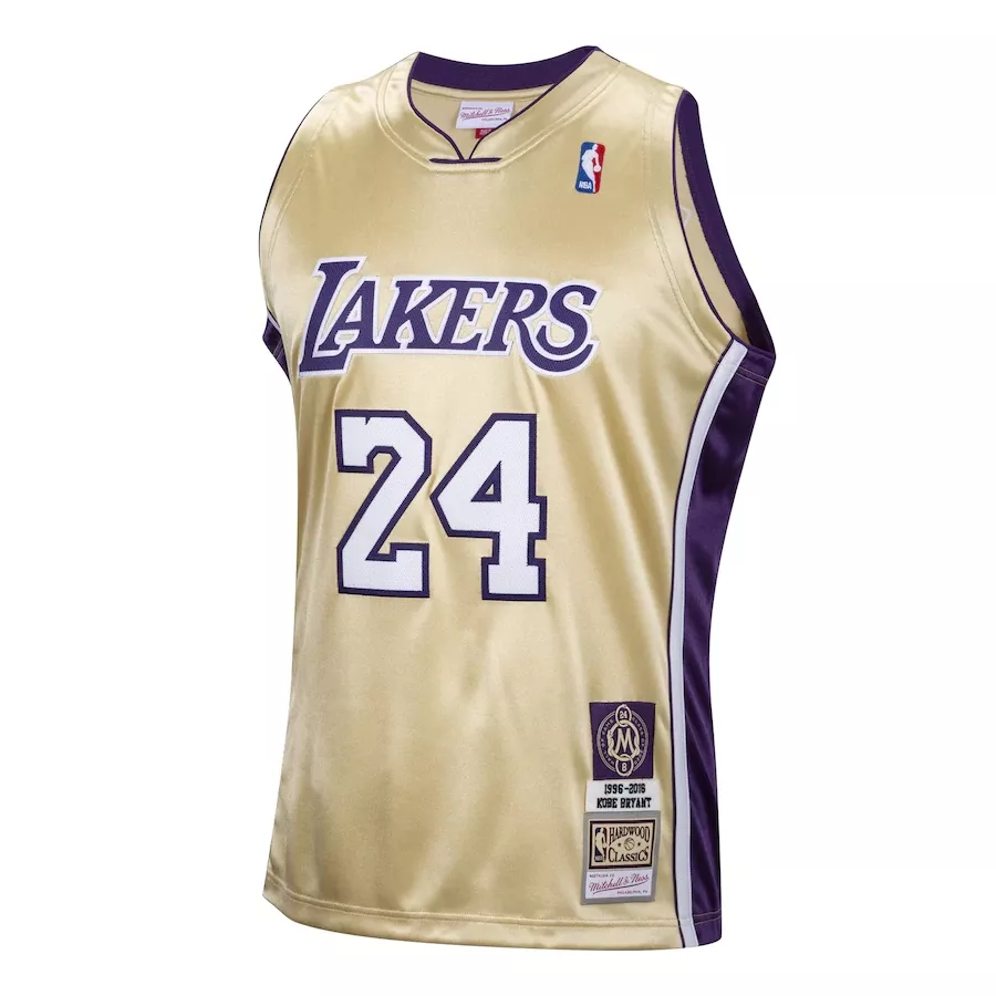 Men's Los Angeles Lakers Kobe Bryant #24 Gold Hardwood Classics Jersey 2020 - thejerseys