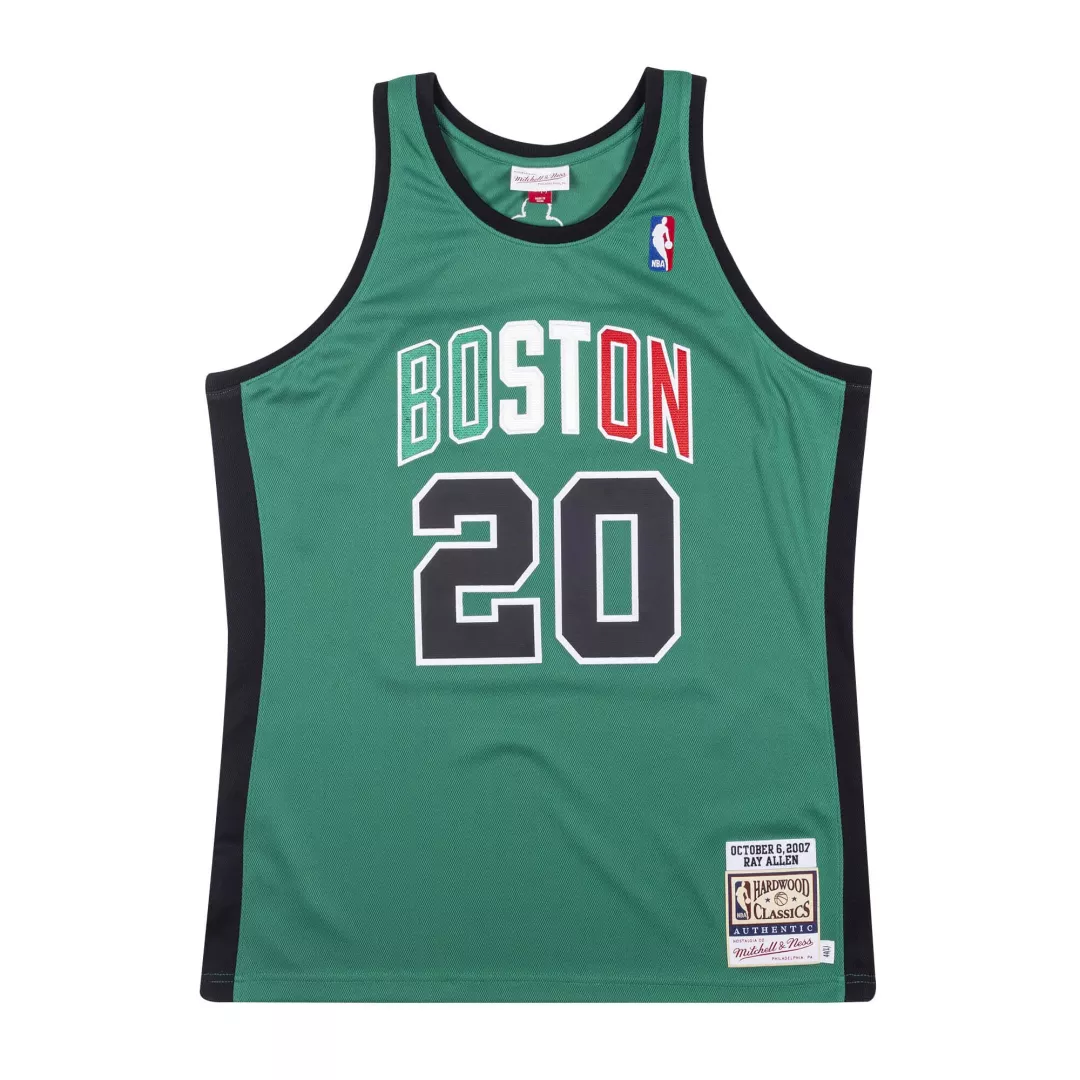 Men's Boston Celtics Ray Allen #20 Green Hardwood Classics Jersey 07-08