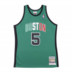 Men's Boston Celtics Kevin Garnet  #5 Mitchell & Ness Green 2007-08 Hardwood Classics Authentic Jersey