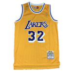 Men's Los Angeles Lakers Magic Johnson #32 Mitchell&Ness Yellow 84-85 Hardwood Classics Jersey