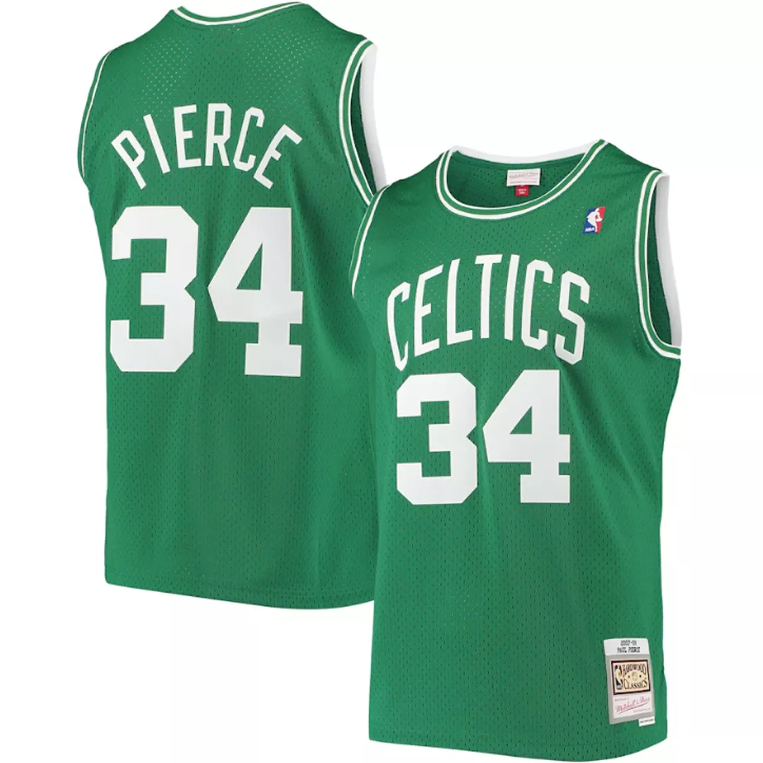 Men's Boston Celtics Paul Pierce #34 Green Hardwood Classics Jersey 07-08