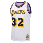 Men's Los Angeles Lakers Magic Johnson #32 Mitchell&Ness White 84-85 Hardwood Classics Jersey