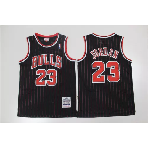 Men's Chicago Bulls Michael Jordan #23 Black&Red Hardwood Classics Jersey 95-96 - thejerseys