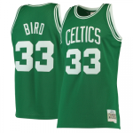 Men's Boston Celtics Larry Bird #33 Mitchell & Ness Green 1985-86 Hardwood Classics Swingman Jersey